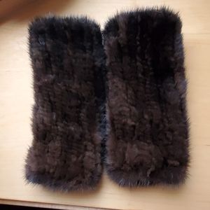 Genuine Mink fingerless gloves